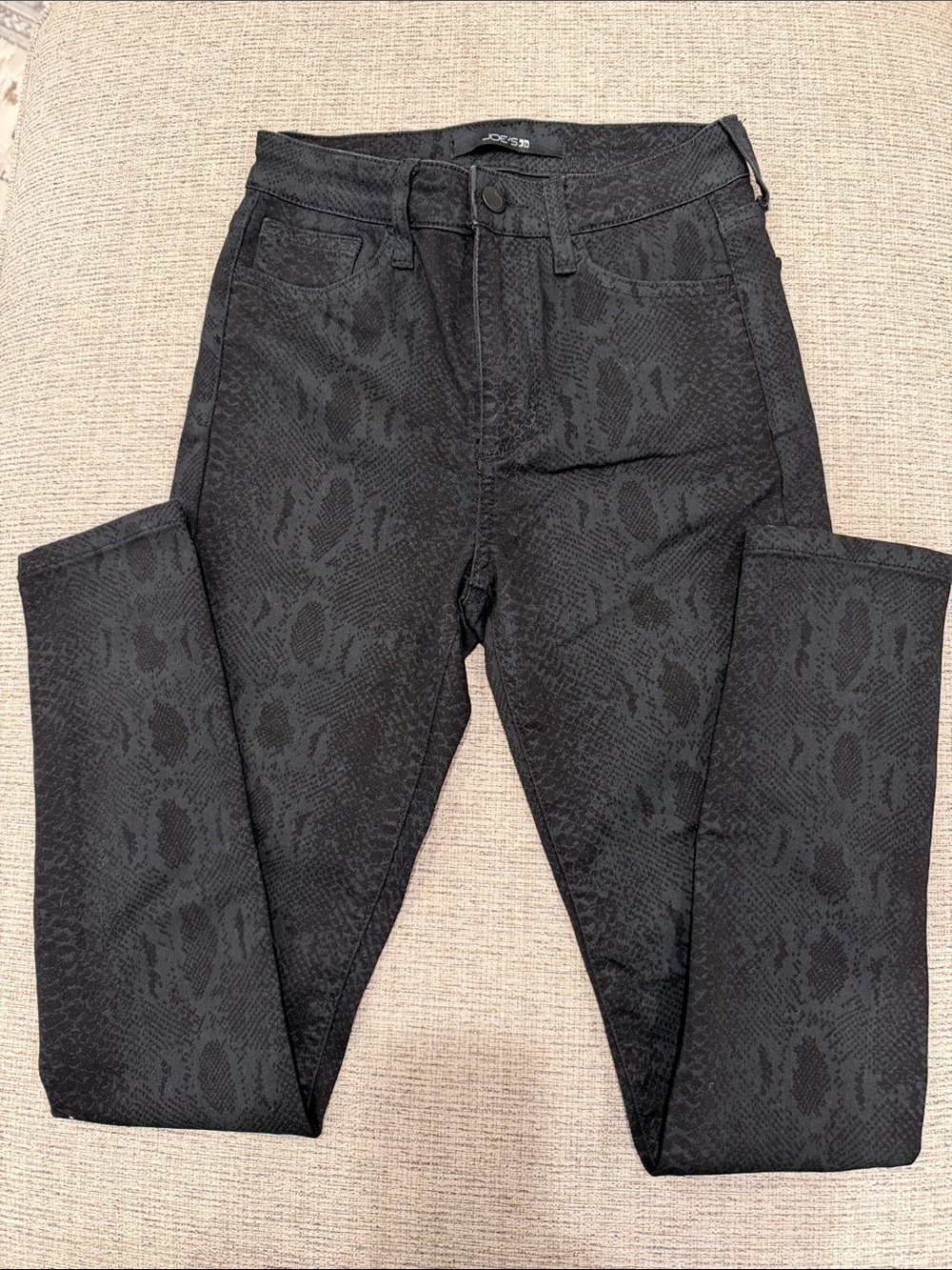 Joe’s Jeans Black Snake-Print skinny Women’s Jeans